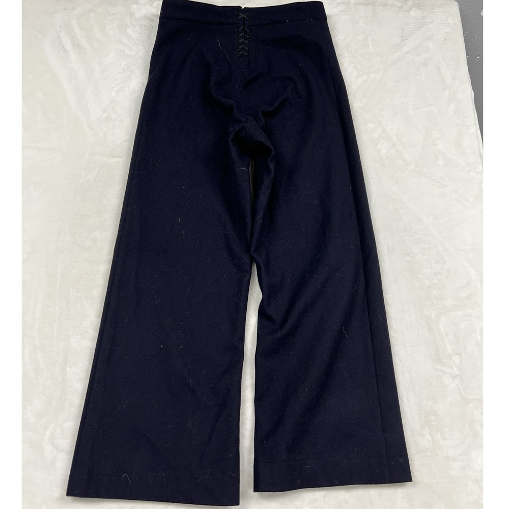 US Navy Wool Sailor Pants Mens 33R Blue 13 Button Wide Leg Bell Bottom 1971